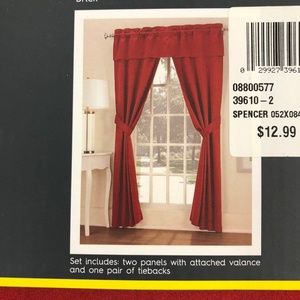 No 918 Room Darkening Brick Color Curtains  NEW